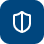 Blue shield icon on background