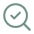 Magnifying glass with check mark